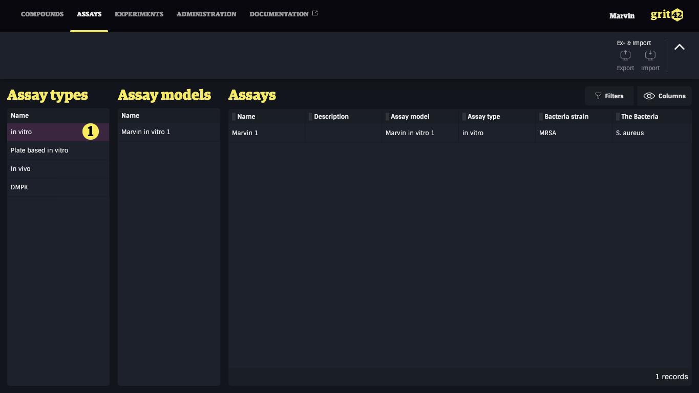 Assay types filtering2