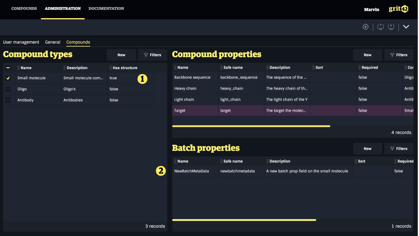 Adding a new batch property to a small molecule batch