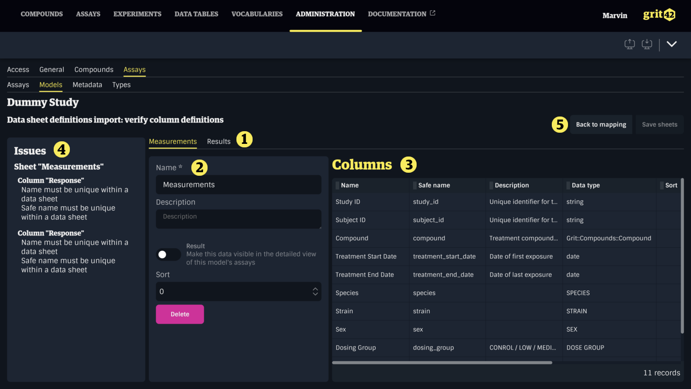 Verifying data sheets with issues