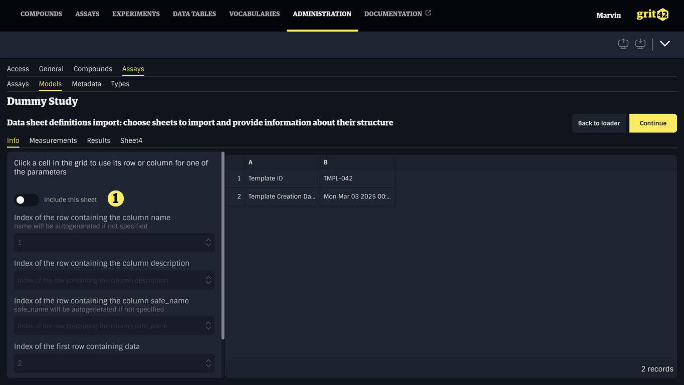 Excluded data sheets preview