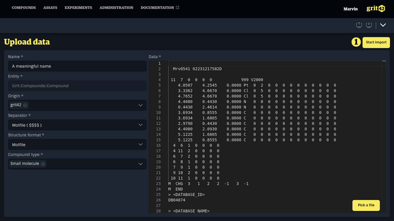 Load set creation form filled